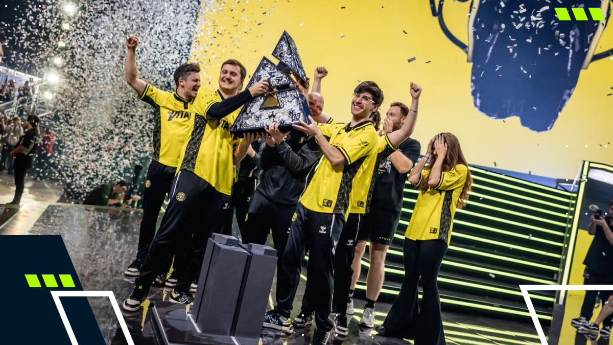 Team Vitality lifting the trophy after winning the BLAST.tv Austin Major 2025 in Counter-Strike 2