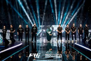 Team Spirit and FaZe Clan standing on stage before the Perfect World Shanghai Major 2024 Grand Final in Counter-Strike 2
