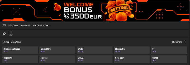PGC 2024 Odds