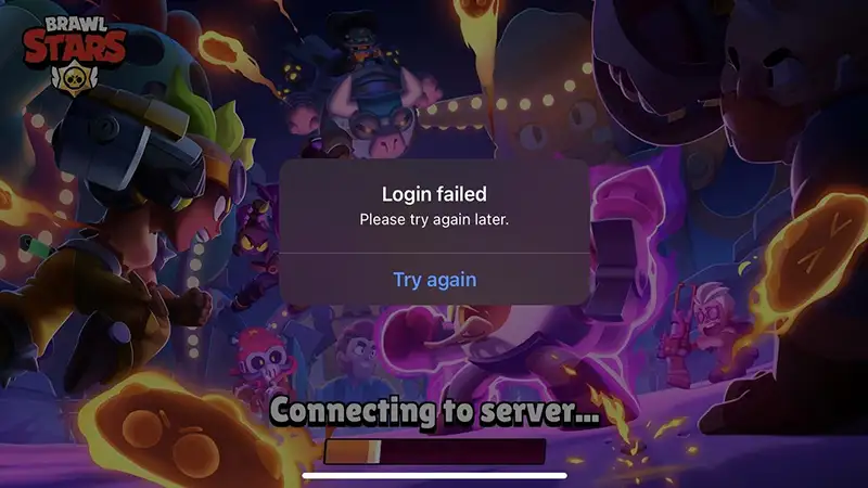 Brawl Stars Server Status - Login failed.