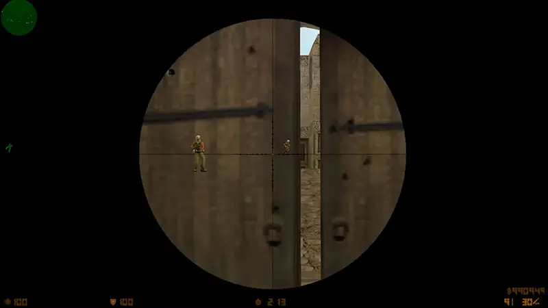 Wallhack cheat in CS 1.6