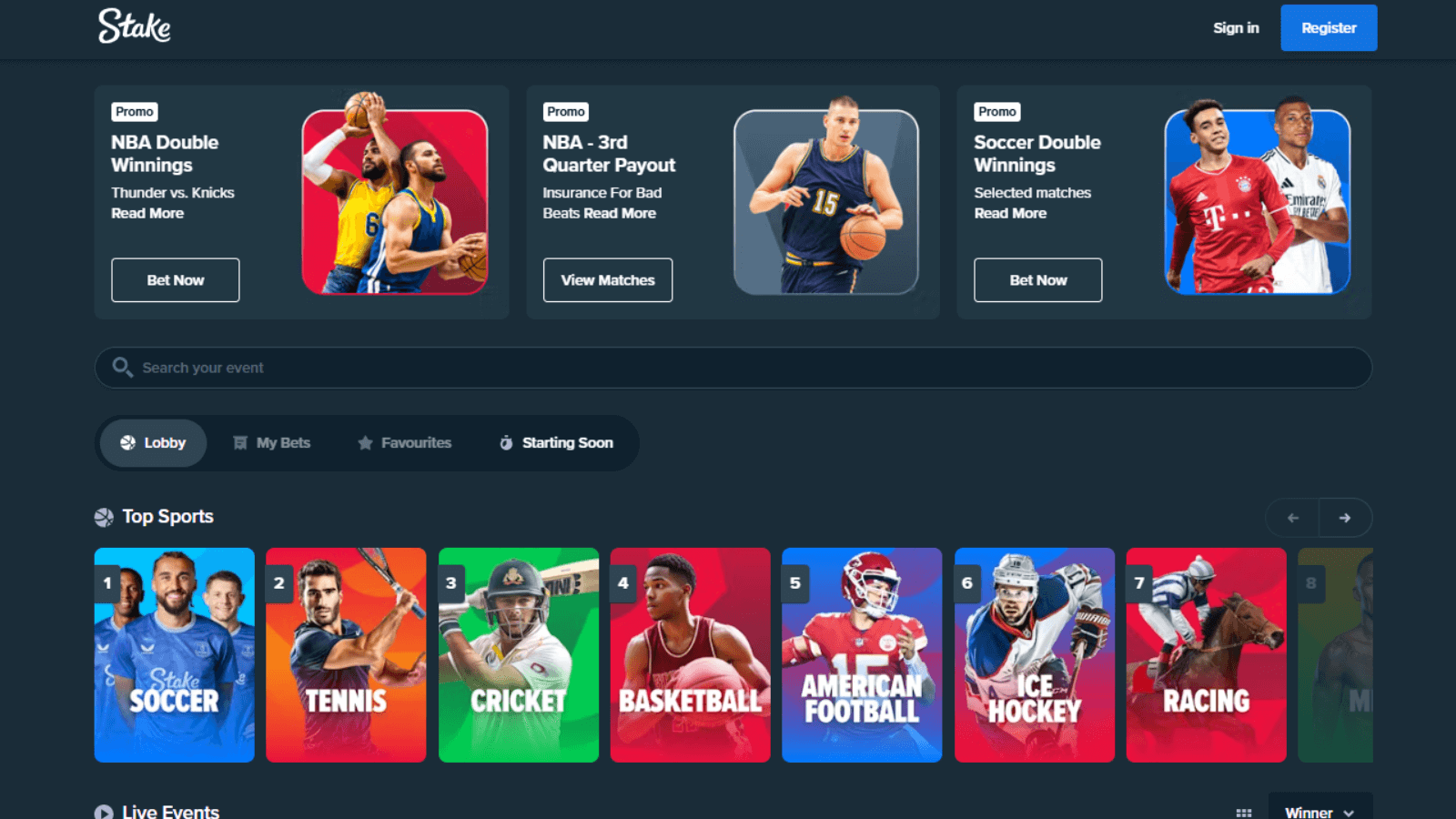 GGbet sports screenshot