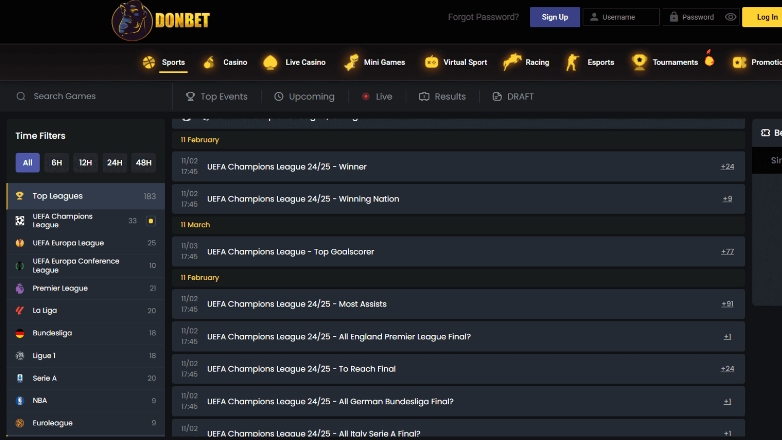 Donbet screenshot 2