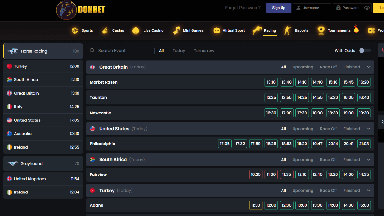 Donbet screenshot