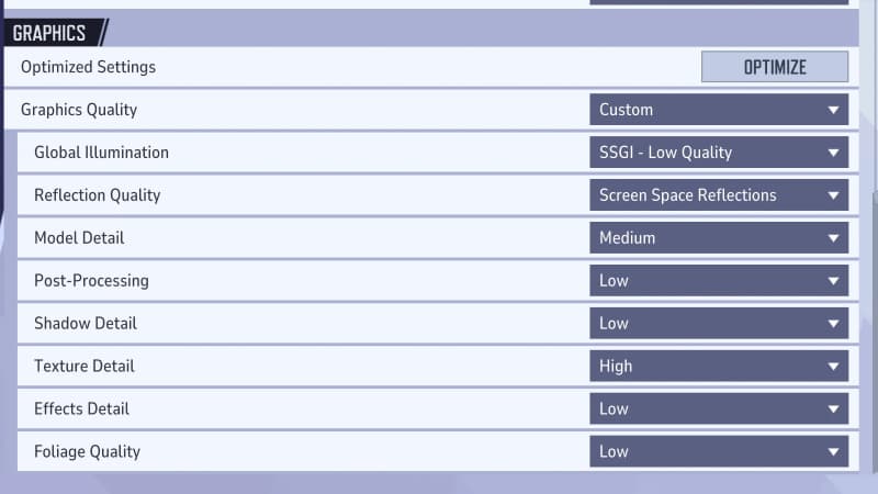 Lower In-Game Graphics Settings
