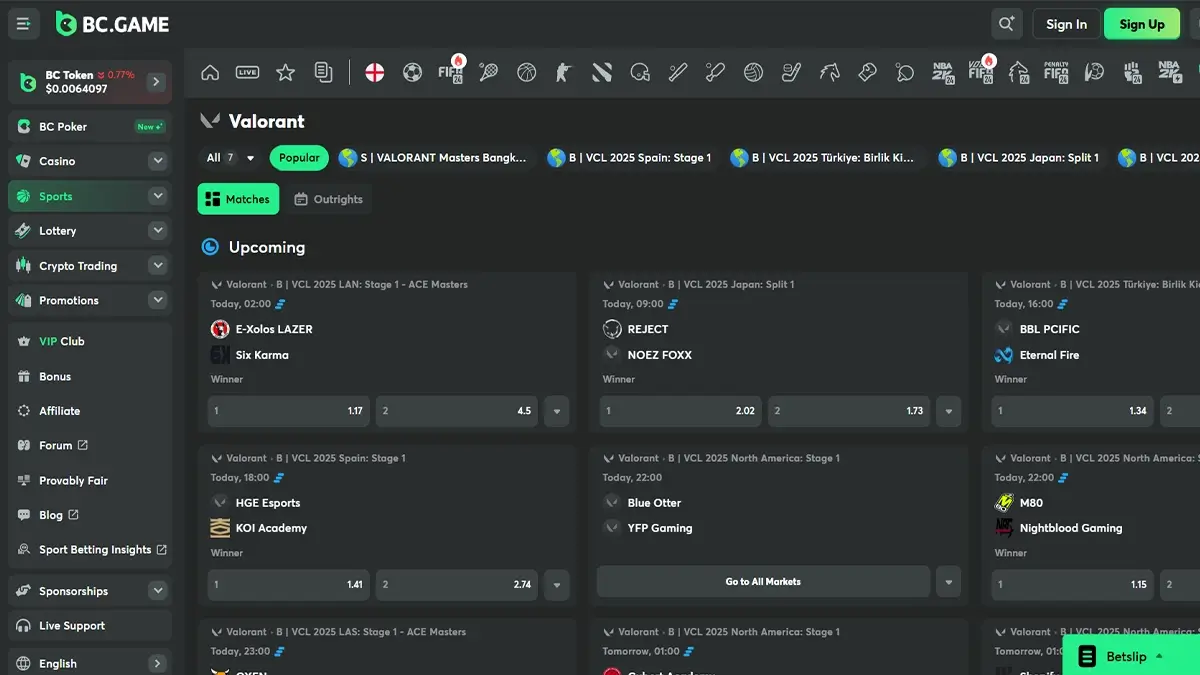 valorant betting on bc.game