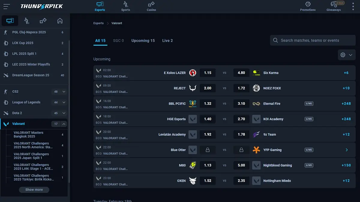 valorant crypto betting on thunderpick