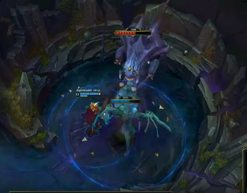 screenshot from league of legends fight with baron nashor