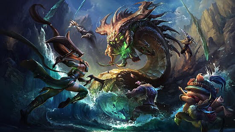 baron nashor fighting champions illustration
