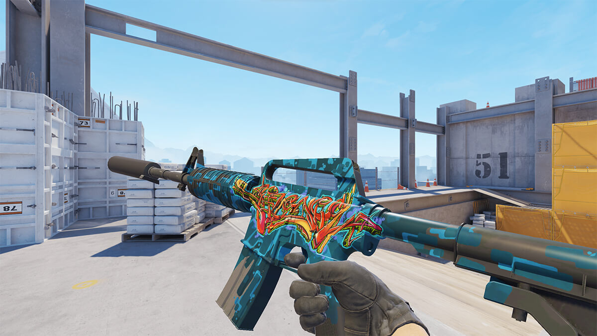 image shows the master piece cs2 skin for m4a1-s weapon