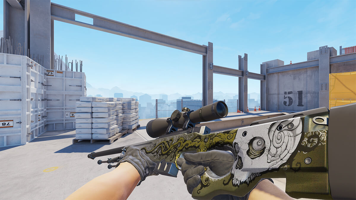 image showing the cs2 awp skin worm god