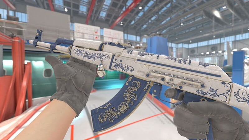 in-game screenshot showcasing a charm hanging off a gun