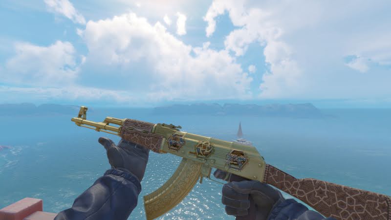 gold arabesque ak47 skin in cs2