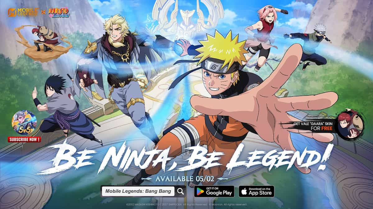 MLBB x Naruto Crossover: Release Date, Free Gaara Skin, Team 7 Heroes, Rewards & More