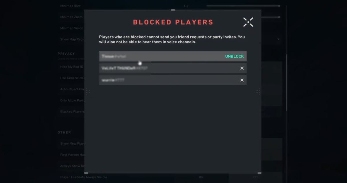 How to block and unblock players in VALORANT