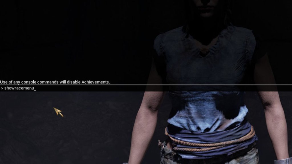 Oblivion Remaster showracemenu Command