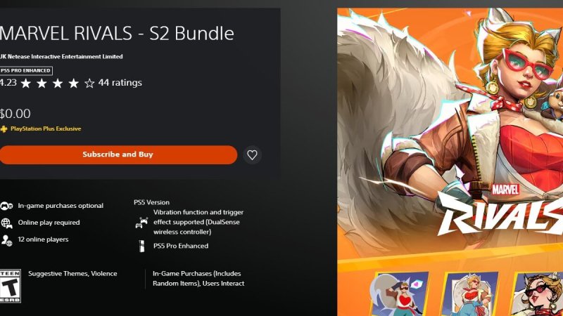 Marvel Rivals PS Plus