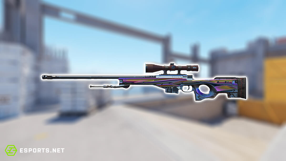 image of the chrome cannon awp skin in cs2