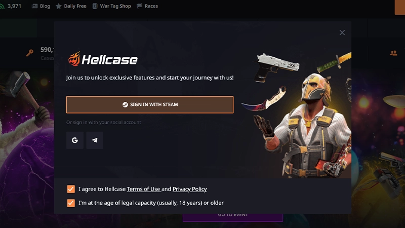 hellcase promo code, sign up