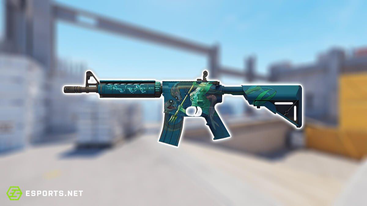 screenshot of the m4a4 skin called poseidon