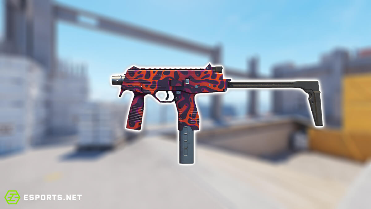 ruby poison dart skin for the mp9 weapon in cs2