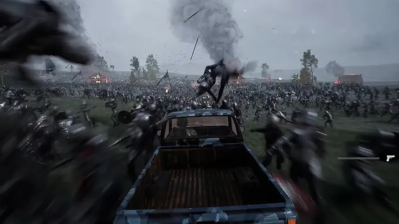 Driving a truck in medieval times