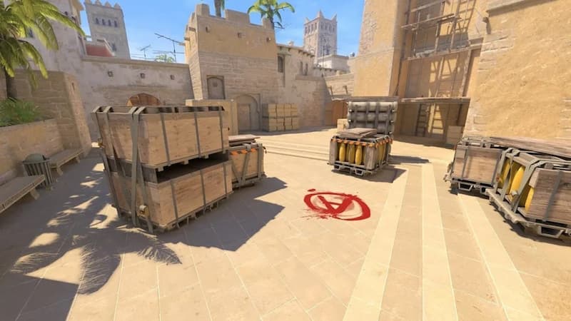 Map Mirage in CS2.