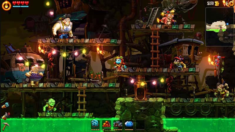 Steamworld Dig 2 metroidvania game for switch