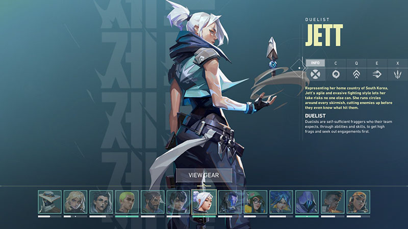 agent in valorant called jett