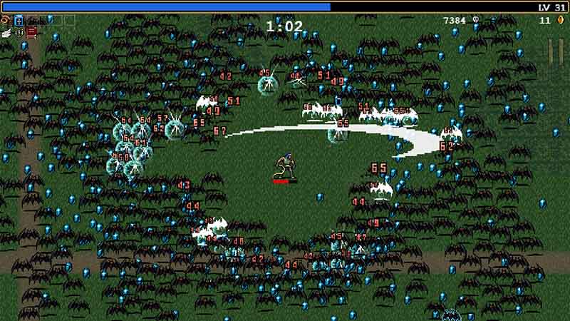 one of the best roguelike games, vampire survivors in game screenshot