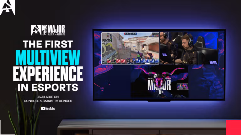 YouTube Multiview BLAST.tv Austin Major esports broadcast split-screen feature