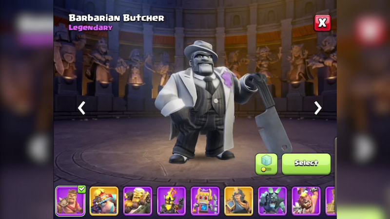 Barbarian Butcher Skin in Clash of Clans June Gold Pass