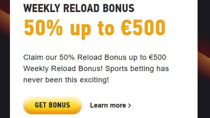 fezbet weekly reload bonus