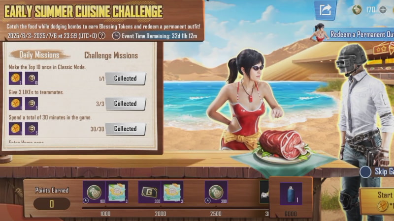 PUBG Mobile Early Summer Cuisine Challenge