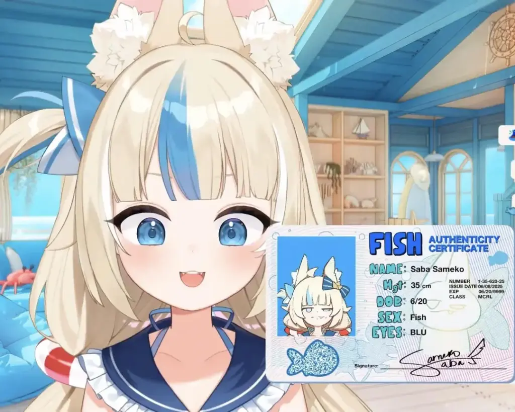 Sameko Saba vtuber ID