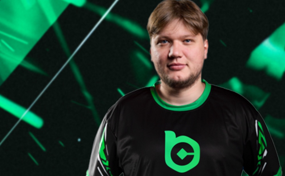 S1mple in a BC.Game jersey