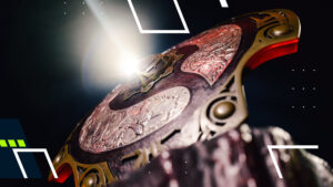 Close-up of the Aegis of Champions from The International