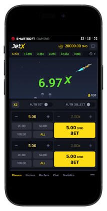 Play JetX at crash casinos