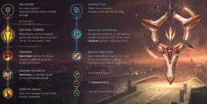 Kai’Sa’s Precision and Inspiration rune setup with Lethal Tempo keystone in League of Legends