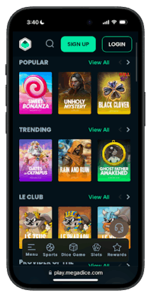 Mega Dice DOGE casino