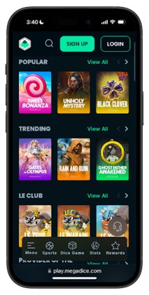 MegaDice crypto blackjack casino