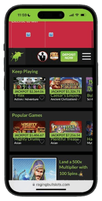 Raging Bull Nevada online casinos welcome bonus