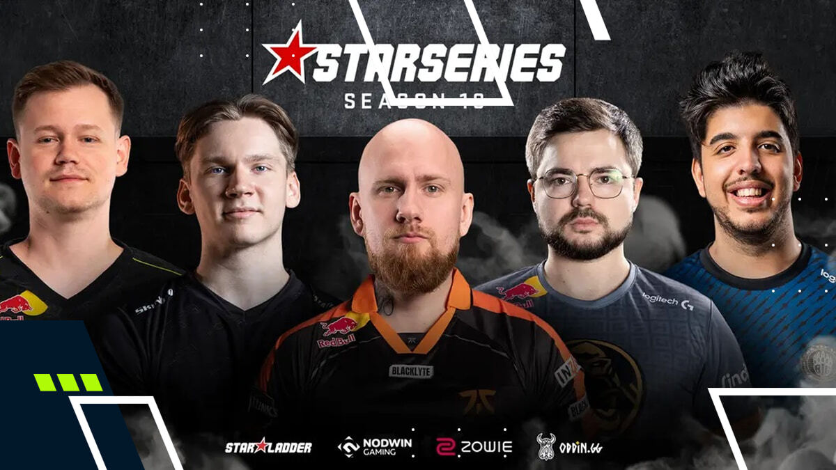 Counter-Strike 2 players featured in StarLadder StarSeries Season 19 tournament poster.