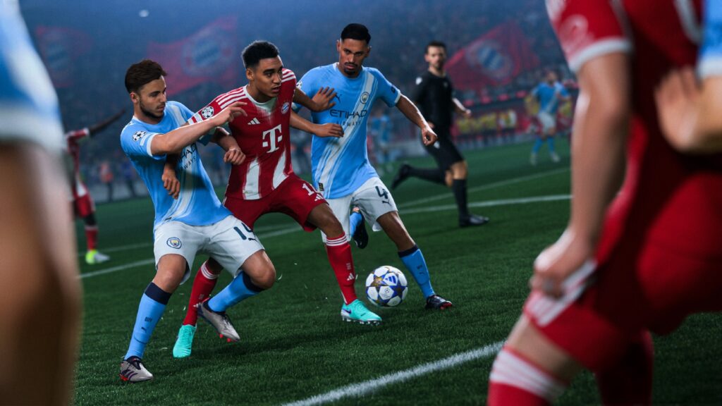 Man City defending in EA SPORTS FC 26