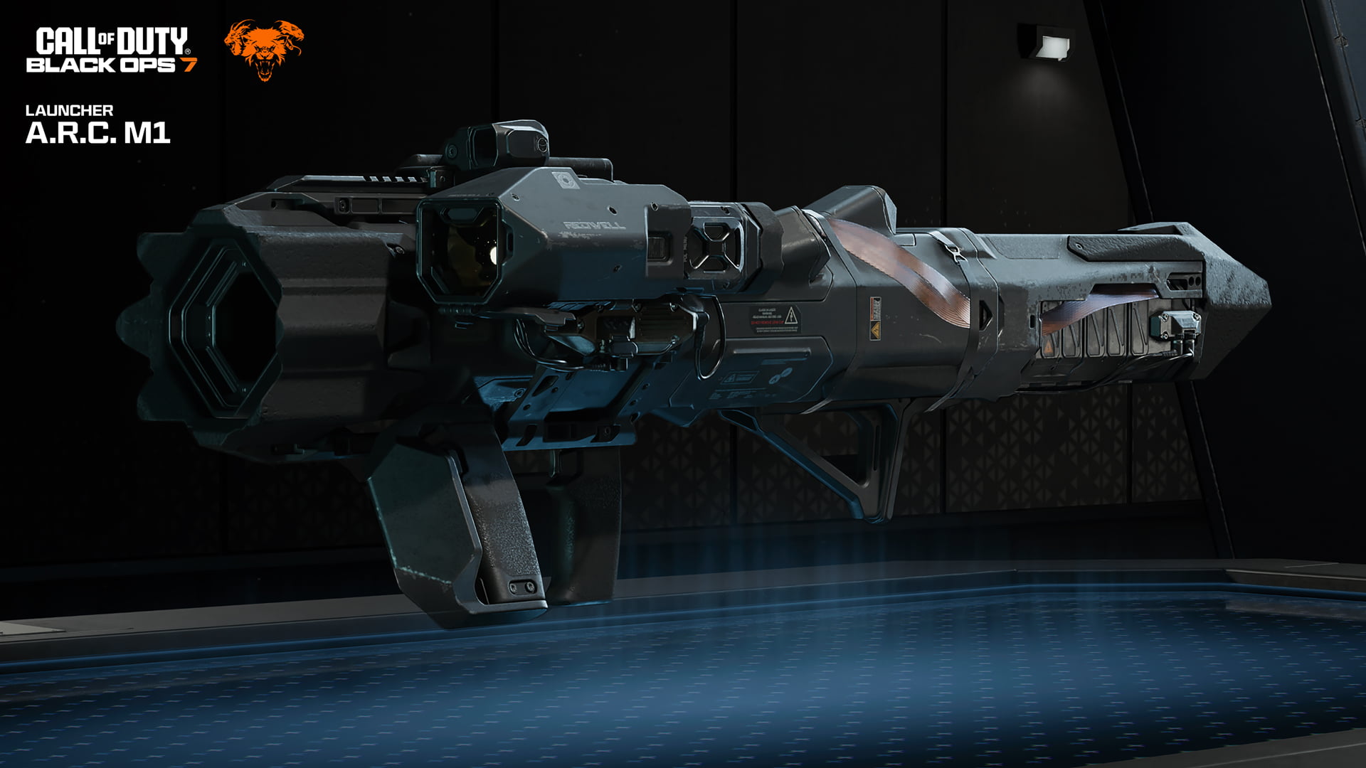 A.R.C. M1 energy launcher displayed in Black Ops 7