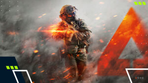 Battlefield 6 Assault soldier running through smoke with rifle and glowing effects