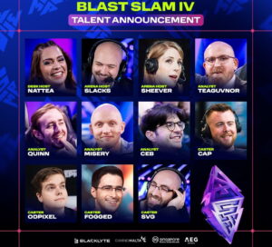 Broadcast hosts, analysts, and casters announced for BLAST Slam IV Dota 2 event