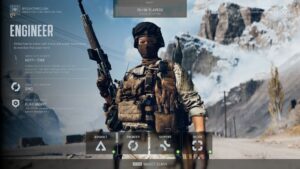 Engineer class loadout screen in Battlefield 6
