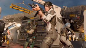 Players engage in an intense firefight during a Call of Duty: Black Ops 7 multiplayer match, showcasing updated RICOCHET Anti-Cheat protection in action