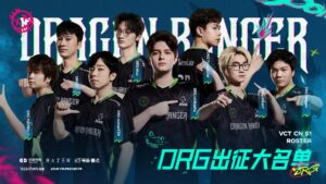 Dragon Ranger Gaming roster posing ahead of the VCT Ascension China 2025 in VALORANT